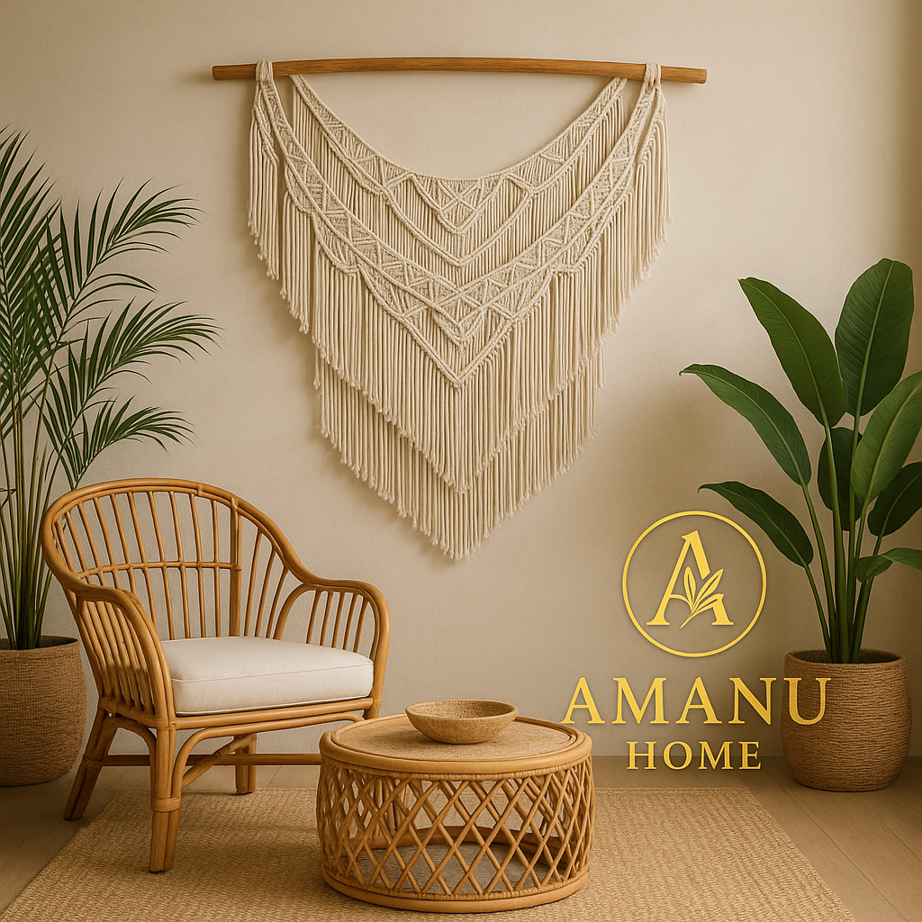 Colgante de Macramé Artesanal Yucateco - Hecho a Mano