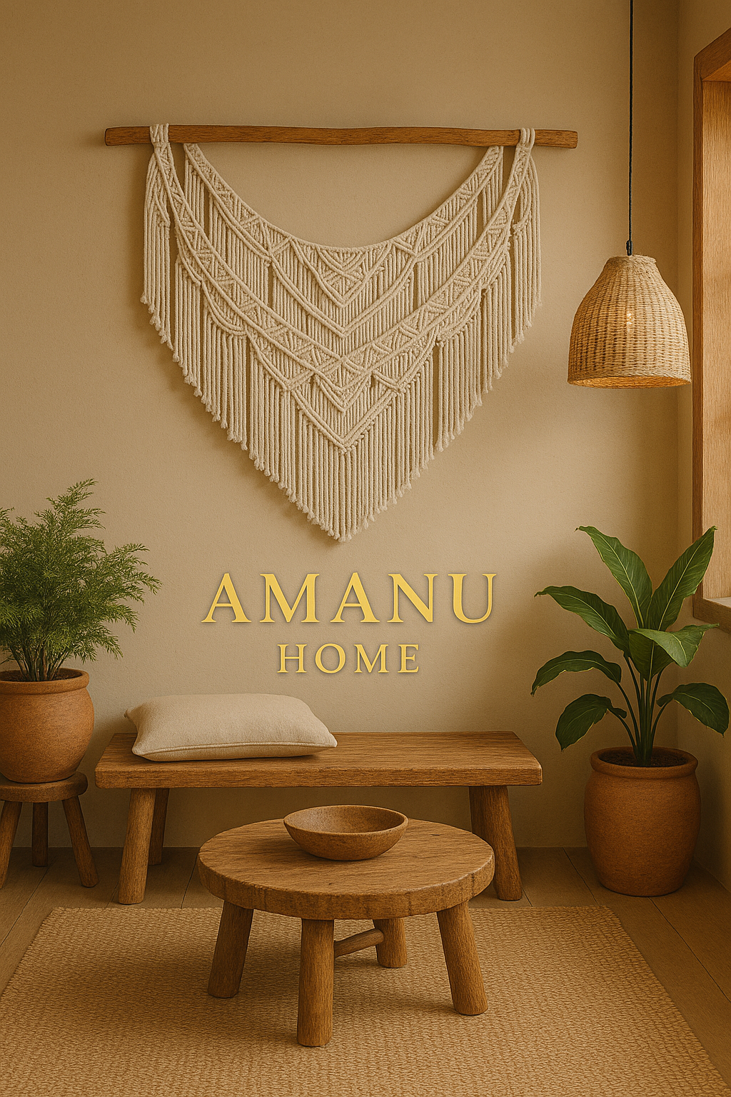 Colgante de Macramé Artesanal Yucateco - Hecho a Mano