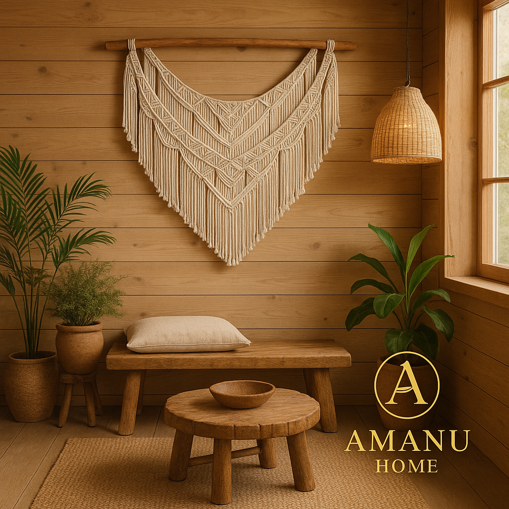 Colgante de Macramé Artesanal Yucateco - Hecho a Mano